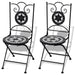 Set mobilier bistro, 3 piese, negru/alb, plăci ceramice - WALTI WALTI