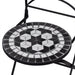 Set mobilier bistro, 3 piese, negru/alb, plăci ceramice - WALTI WALTI