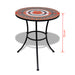Set mobilier bistro, 3 piese, teracotă/alb, plăci ceramice - WALTI WALTI
