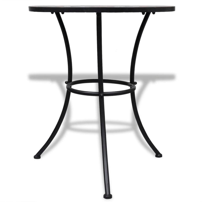 Set mobilier bistro, 3 piese, teracotă/alb, plăci ceramice - WALTI WALTI