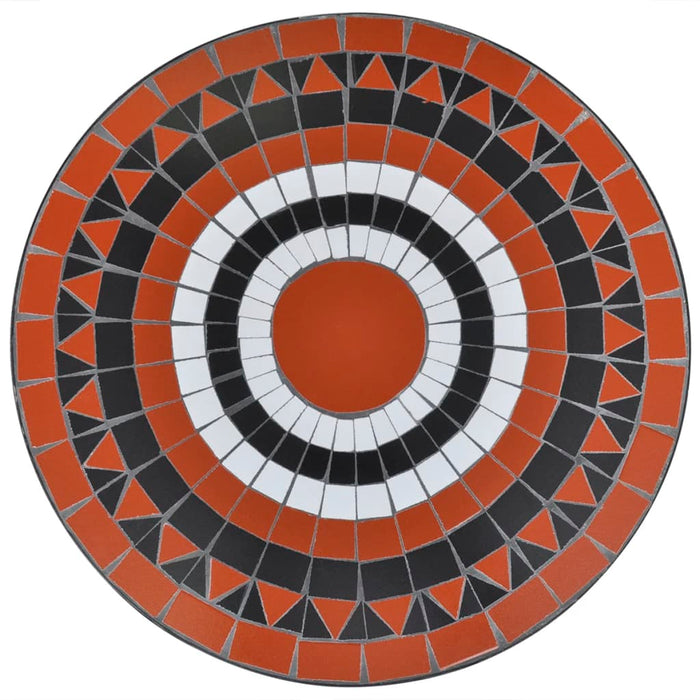 Set mobilier bistro, 3 piese, teracotă/alb, plăci ceramice - WALTI WALTI