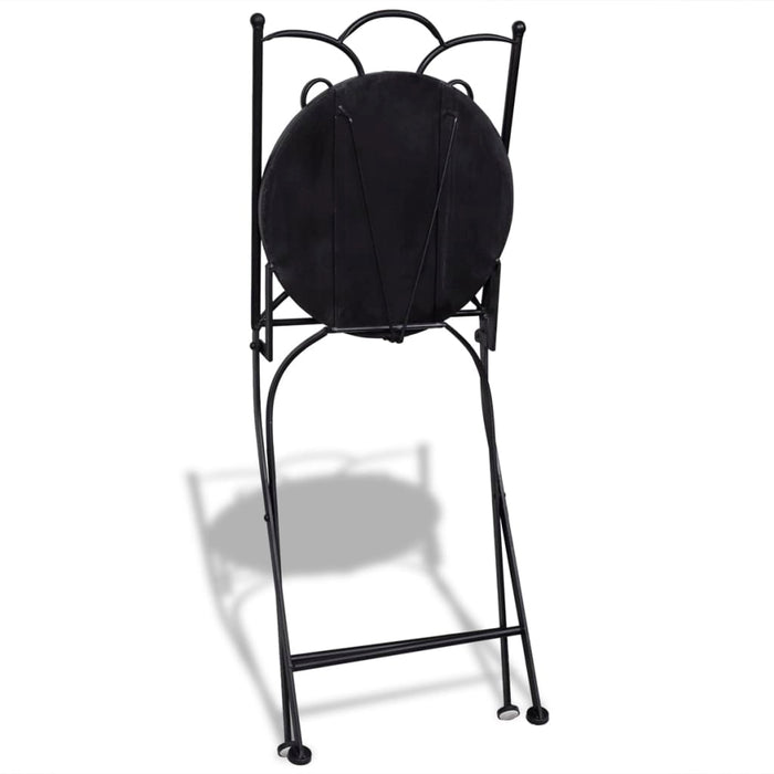 Set mobilier bistro, 3 piese, teracotă/alb, plăci ceramice - WALTI WALTI
