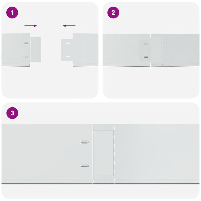 Set gard gazon plăci flexibile 10 buc. 100x14 cm oțel zincat - WALTI WALTI