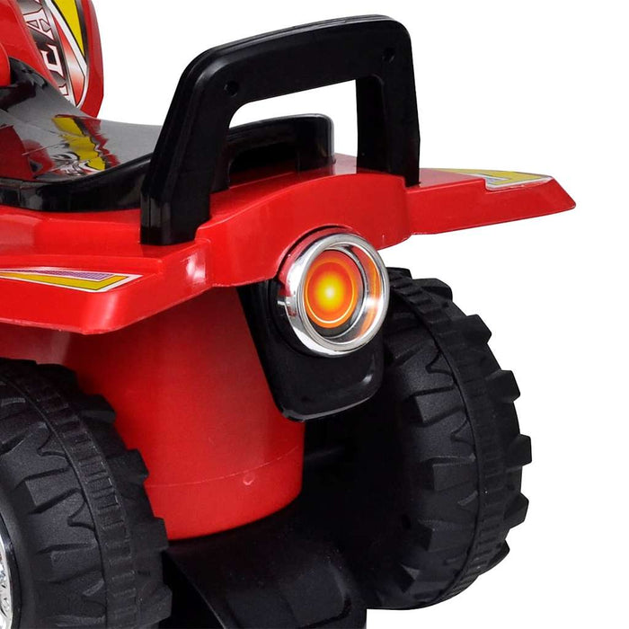 ATV ride-on roșu pentru copii, cu sunet și lumină WALTI