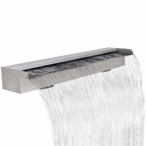 Fântână de piscină dreptunghiulară cu cascadă 90 cm oțel inoxidabil - WALTI WALTI