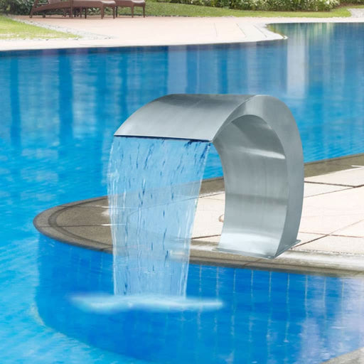 Fântână de piscină cascadă grădină, 45 x 30 x 60 cm,  oțel inoxidabil - WALTI WALTI