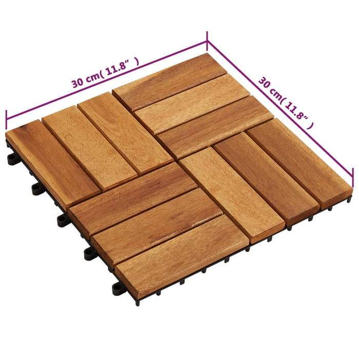 Set dale din lemn de acacia, 30 x 30 cm, 20 buc. - WALTI WALTI