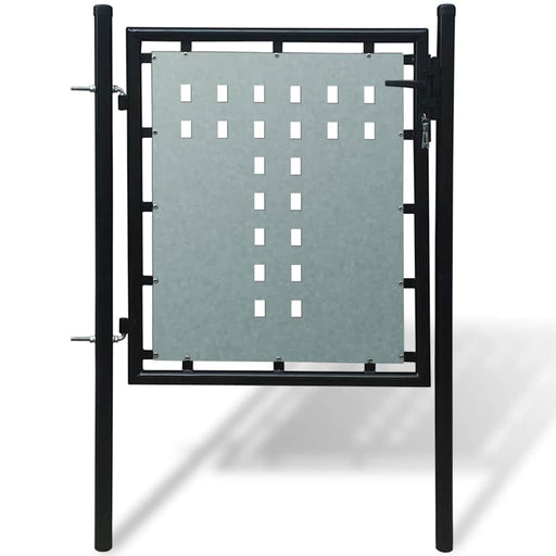 Poartă de gard cu o singură ușă neagră 100x75 cm - WALTI WALTI