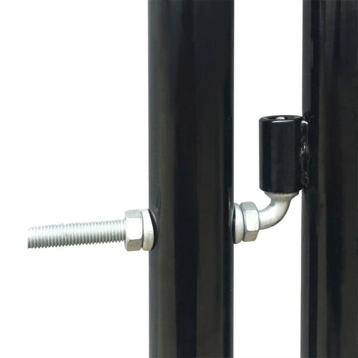 Poartă de gard cu o ușă, negru, 100x200 cm - WALTI WALTI