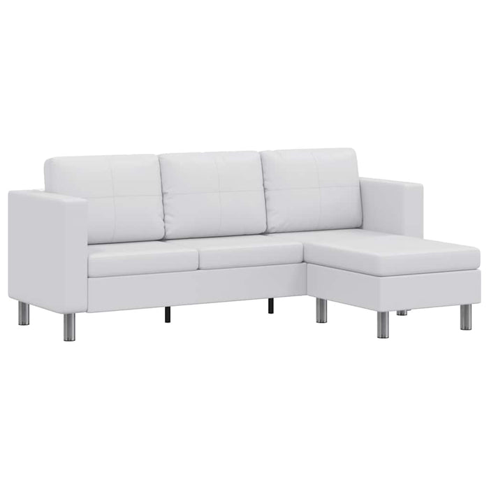Canapea modulară cu 3 locuri, piele artificială, alb - WALTI WALTI
