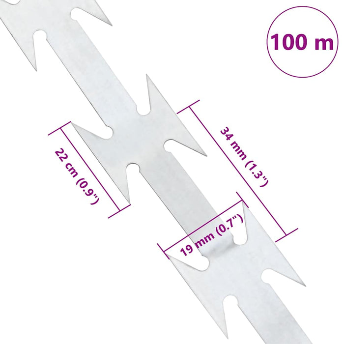 Sârmă ghimpată BTO-22, 100 m, oțel - WALTI WALTI