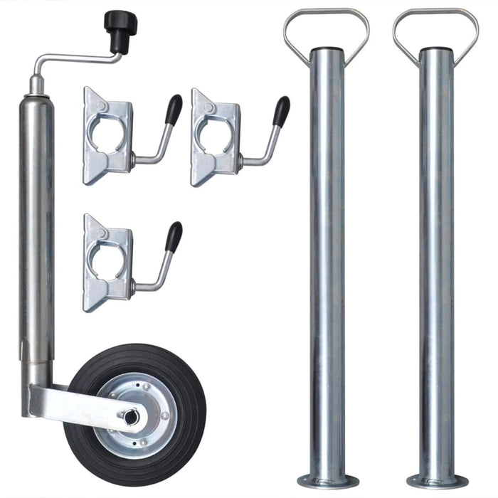 Roată de manevră 48 mm cu 2 țevi de susținere și 3 cleme de fixare - WALTI WALTI