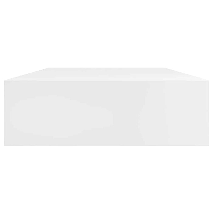 Raft de perete suspendat, 1 sertar, depozitare cărți/DVD, alb, MDF - WALTI WALTI