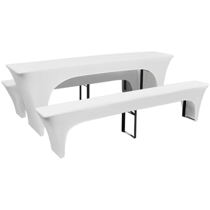 Set huse pentru masa de bere și băncuțe, 220x50x80 cm, negru, 3 buc. - WALTI WALTI