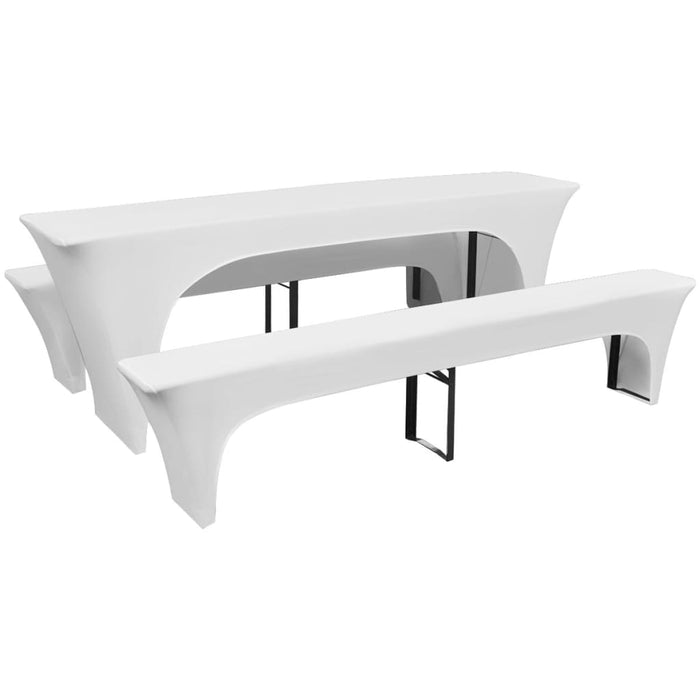 Set huse pentru masa de bere și băncuțe, 220x70x80 cm, negru, 3 buc. - WALTI WALTI