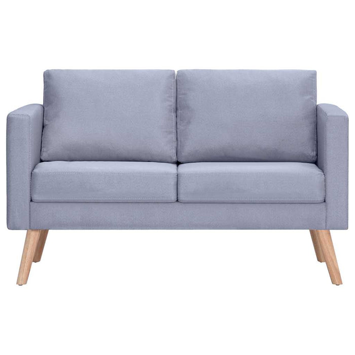 Canapea cu 2 locuri, material textil, gri deschis - WALTI WALTI