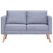 Canapea cu 2 locuri, material textil, gri deschis - WALTI WALTI