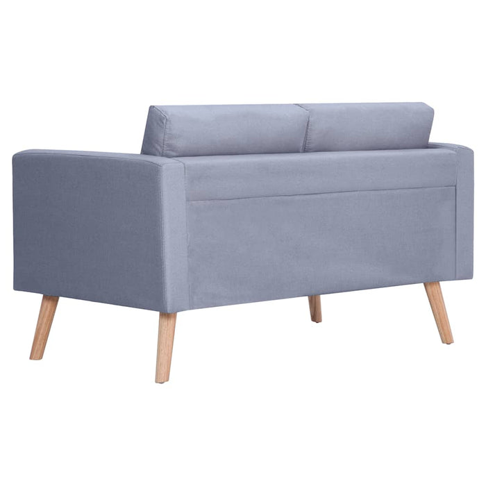 Canapea cu 2 locuri, material textil, gri deschis - WALTI WALTI