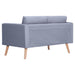 Canapea cu 2 locuri, material textil, gri deschis - WALTI WALTI