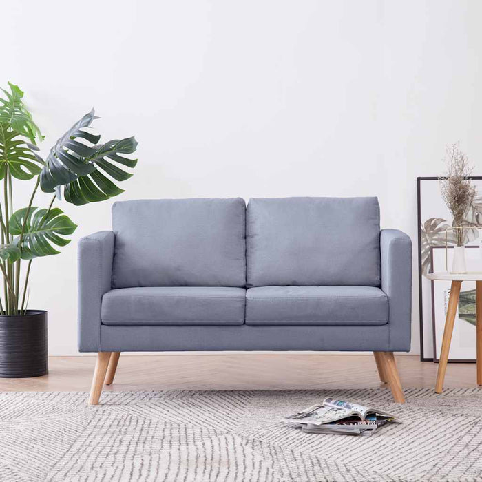 Canapea cu 2 locuri, material textil, gri deschis - WALTI WALTI