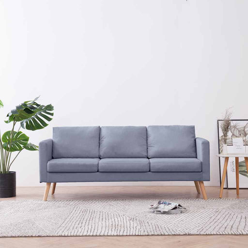 Canapea cu 3 locuri, material textil, gri deschis - WALTI WALTI