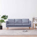 Canapea cu 3 locuri, material textil, gri deschis - WALTI WALTI