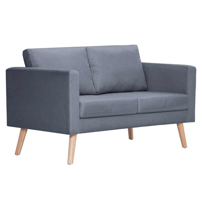 Canapea cu 2 locuri, material textil, gri închis - WALTI WALTI