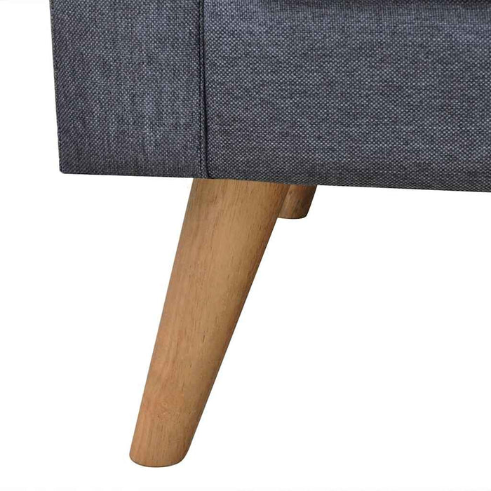 Canapea cu 2 locuri, material textil, gri închis - WALTI WALTI