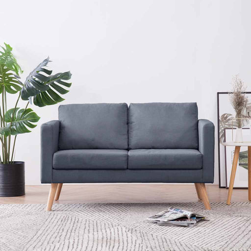 Canapea cu 2 locuri, material textil, gri închis - WALTI WALTI