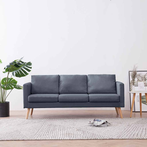 Canapea cu 3 locuri, material textil, gri închis - WALTI WALTI