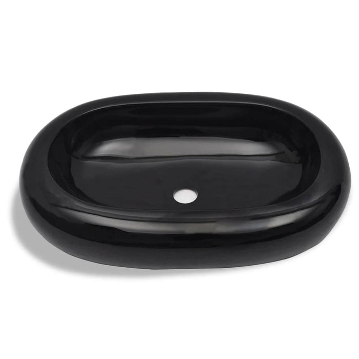 Chiuvetă de baie din ceramică, ovală, negru - WALTI WALTI