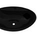 Chiuvetă baie, orificiu robinet/preaplin, negru, ceramică, oval - WALTI WALTI