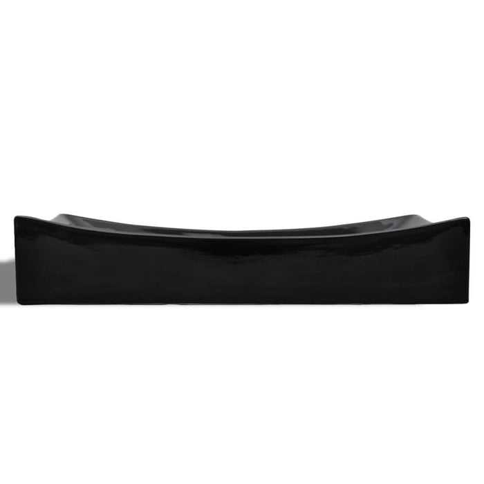 Chiuveta ceramică pentru baie, dreptunghiulară, negru - WALTI WALTI