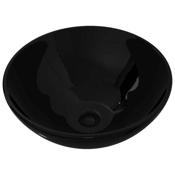 Chiuvetă ceramică pentru baie, rotundă, neagră - WALTI WALTI