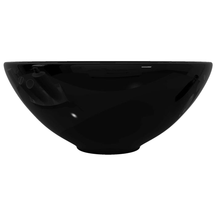 Chiuvetă ceramică pentru baie, rotundă, neagră - WALTI WALTI