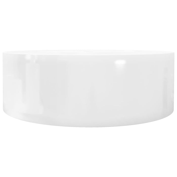Chiuvetă de baie din ceramică, orificiu robinet/preaplin, rotund, alb - WALTI WALTI