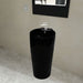 Chiuvetă baie suport, orificiu robinet/preaplin,rotund,ceramică,negru - WALTI WALTI