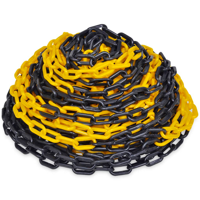 Lanț de avertizare, galben și negru, 30 m, plastic - WALTI WALTI