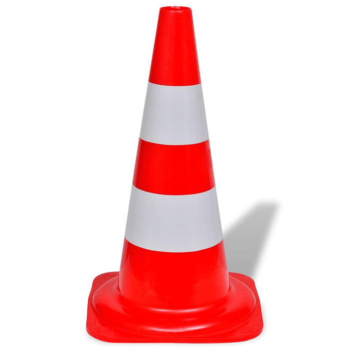 Conuri de trafic reflectorizante, roșu și alb, 50 cm, 10 buc. - WALTI WALTI