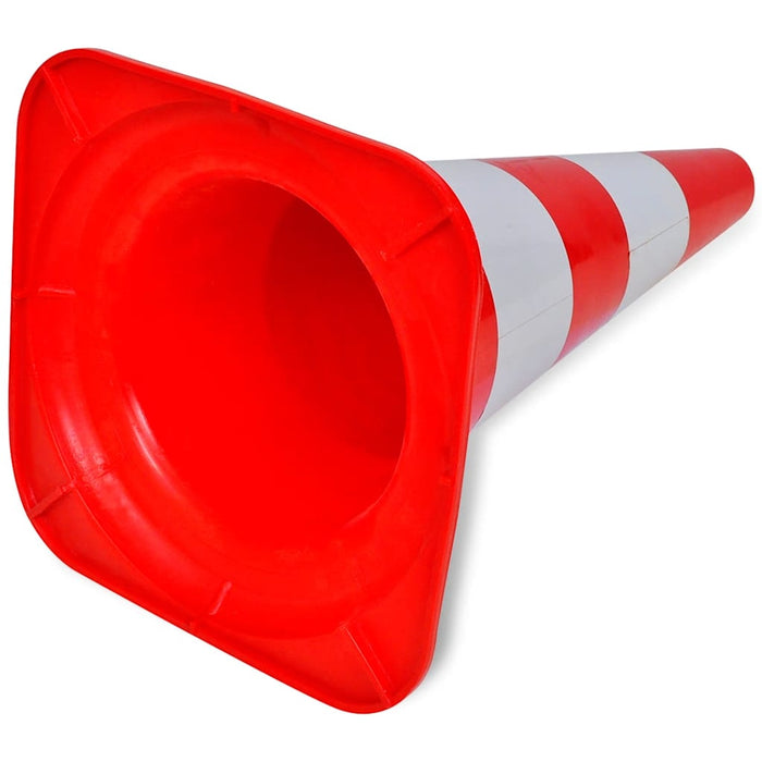 Conuri de trafic reflectorizante, roșu și alb, 50 cm, 10 buc. - WALTI WALTI