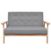Canapea cu 2 locuri, gri deschis, material textil - WALTI WALTI