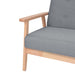 Canapea cu 2 locuri, gri deschis, material textil - WALTI WALTI