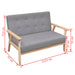 Canapea cu 2 locuri, gri deschis, material textil - WALTI WALTI