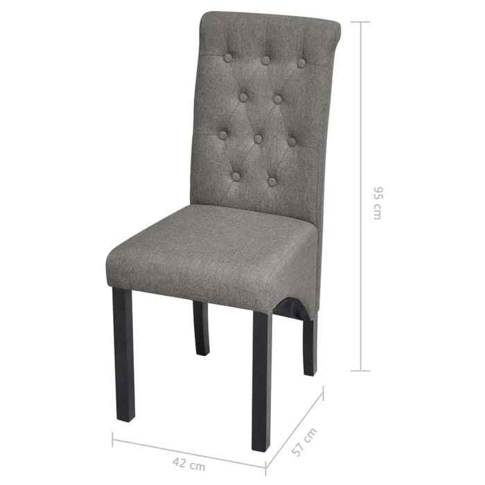 Scaune de bucătărie, 2 buc., gri deschis, material textil - WALTI WALTI