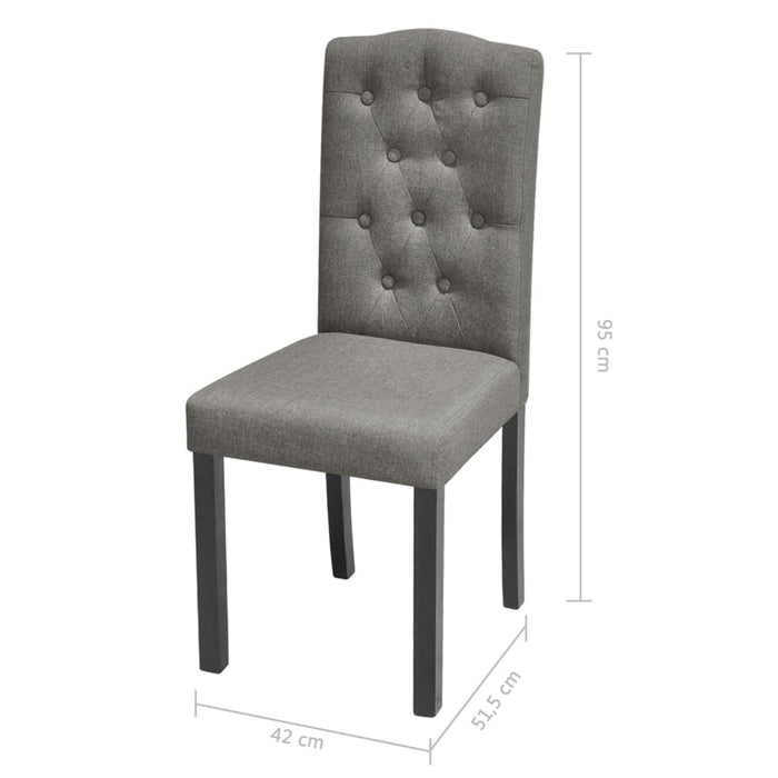 Scaune de bucătărie, 2 buc., gri, material textil - WALTI WALTI
