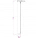 242136 4 Height Adjustable Table Legs Brushed Nickel 710 mm - WALTI WALTI
