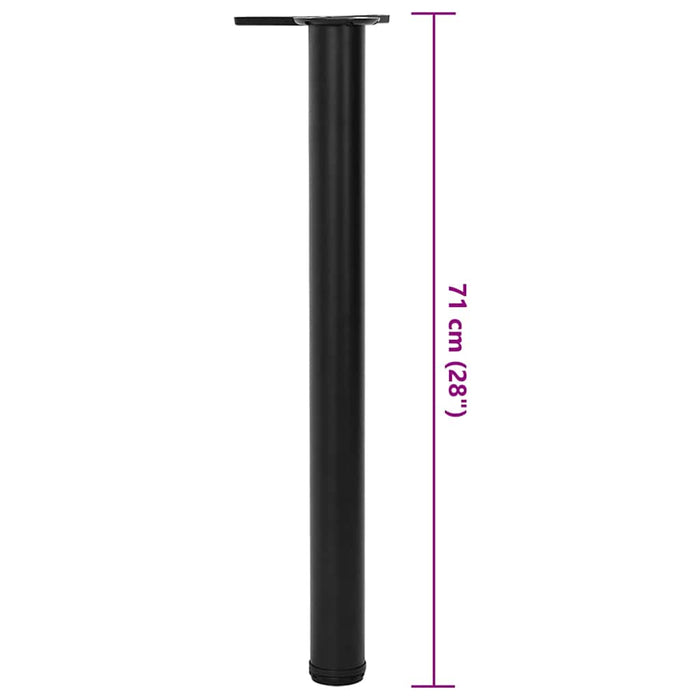Picioare de masă înălțime reglabilă, 4 buc. 710 mm negru - WALTI WALTI