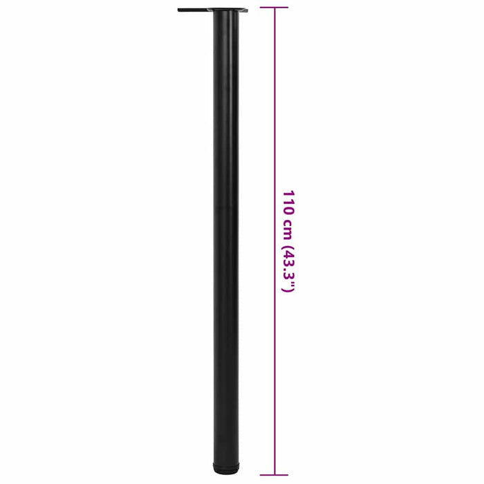 Picioare de masă reglabile pe înălțime, 4 buc, 1100 mm, negru - WALTI WALTI