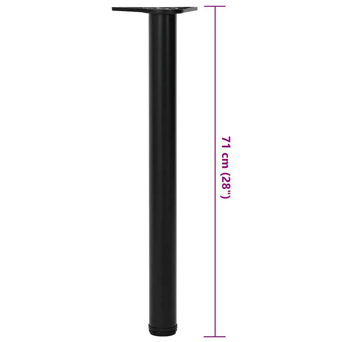Picioare de masă reglabile în înălțime, negru, 710 mm - WALTI WALTI