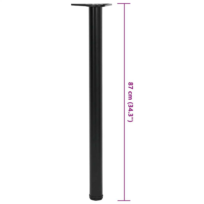Picioare de masă reglabile în înălțime, 870 mm, negru, 4 buc. - WALTI WALTI